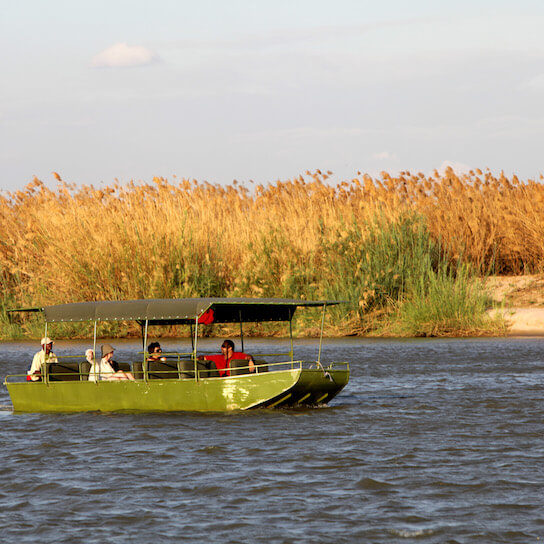 A boat tour and game cruise in The Selous Game Reserve