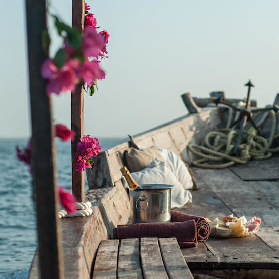 A romantic dhow cruise along the coast of Zanzibar